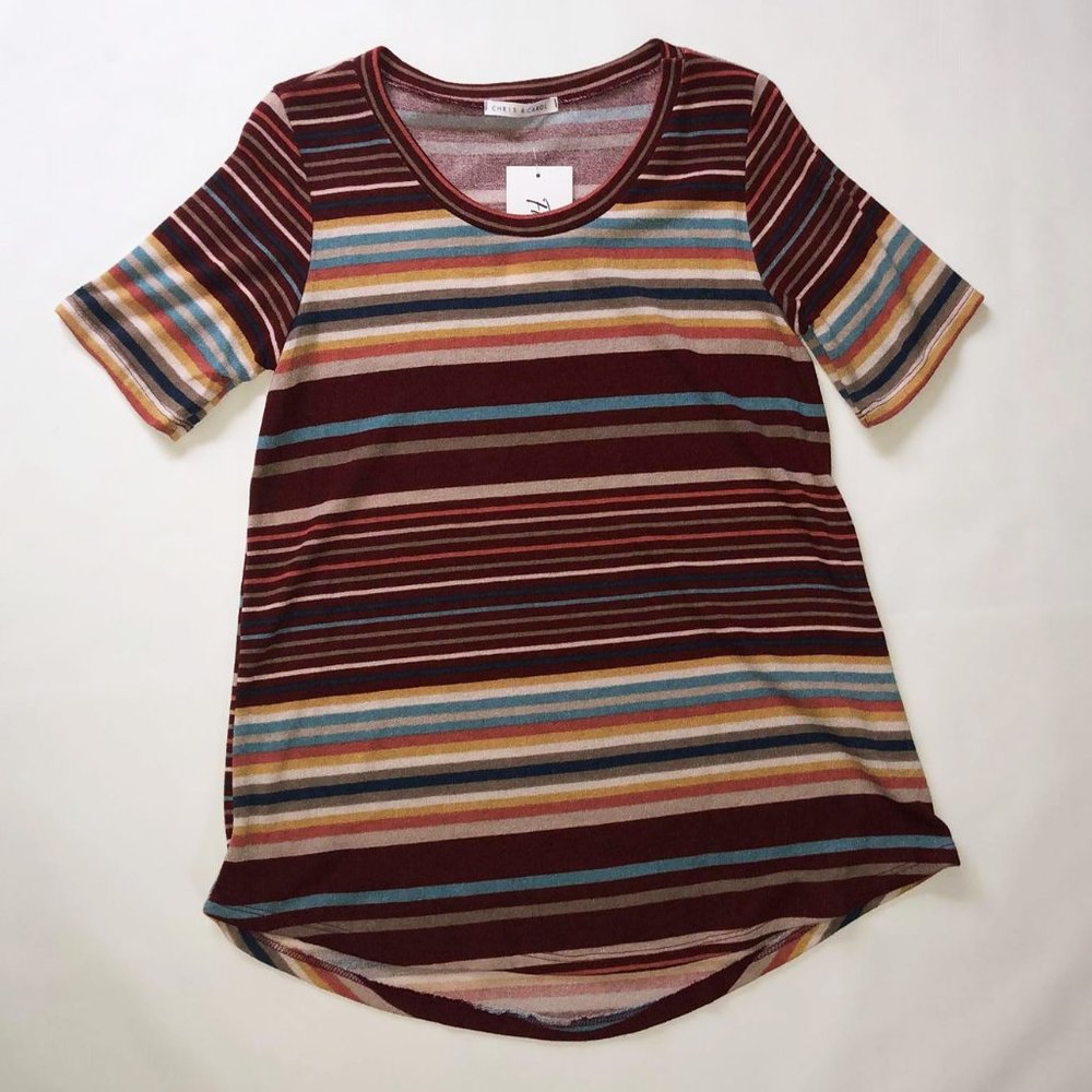 Chris & Carol stripped tee